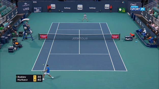 Hubert Hurkacz pokonał Rosjanina Andrieja Rublowa 6:3, 6:4 i awansował do finału turnieju ATP Masters 1000 w Miami. Zobaczcie skrót półfinałowego spotkania.