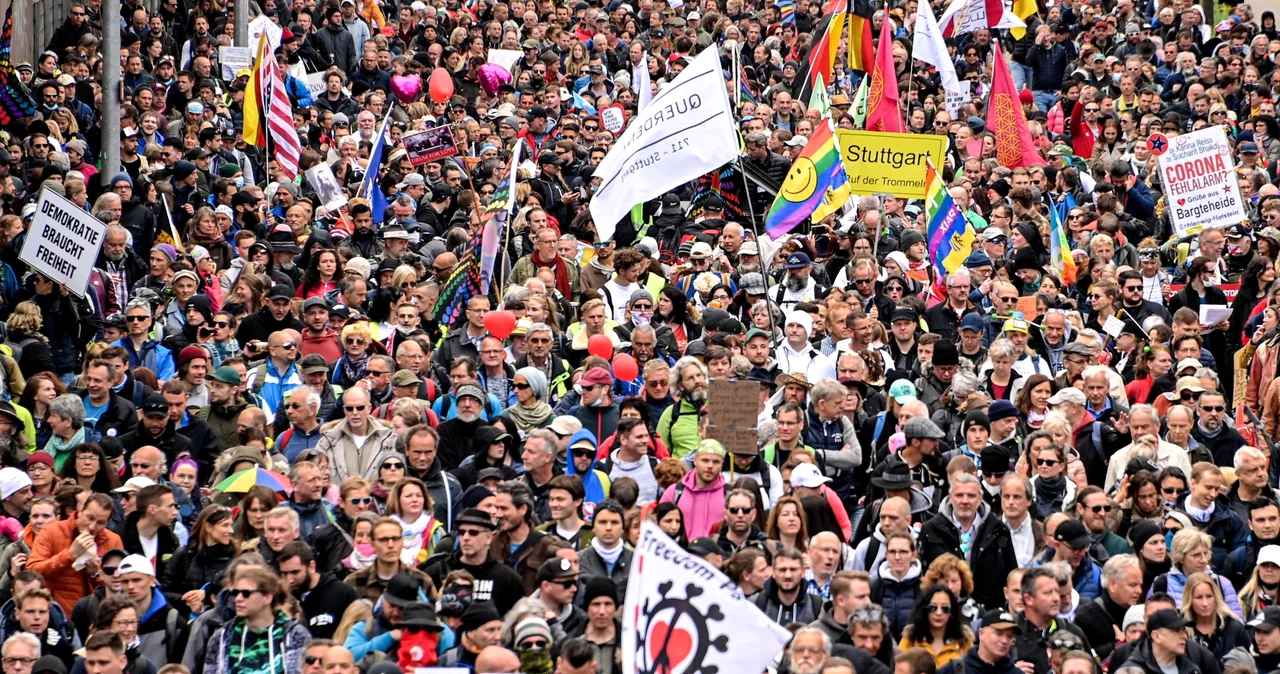 To kolejny w ostatnich dniach protest koronasceptyków w Niemczech