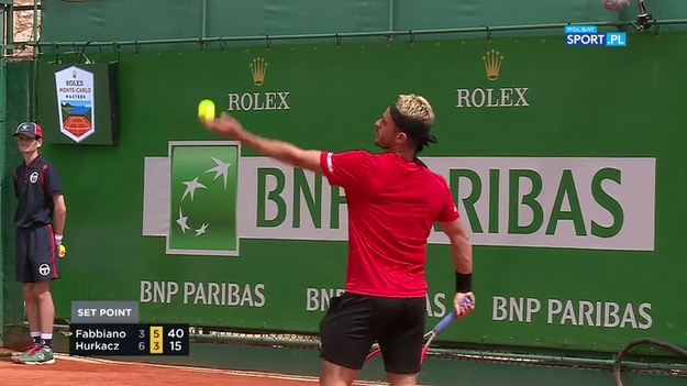 Hubert Hurkacz wygrał z Włochem Thomasem Fabbiano 2:1 w pierwszej rundzie turnieju ATP Masters 1000 na kortach ziemnych w Monte Carlo.