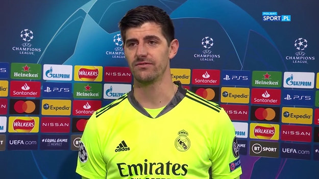 Rozmowa z Thibaut Courtois po meczu Liverpool - Real Madryt (0-0) w 1/4 finału Ligi Mistrzów.
