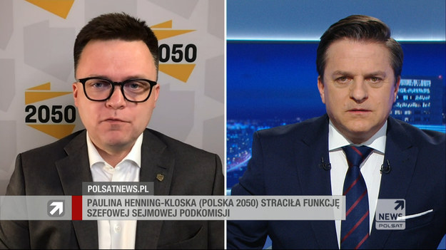 - Platforma Obywatelska dogadała się z PiSem - tak skomentował Szymon Hołownia odwołanie posłanki Polski 2050 Paulina Hennig-Kloski z funkcji przewodniczącej podkomisji do spraw monitorowania wydatkowania środków unijnych.- To się jakoś tak zupełnie przypadkowo złożyło - ironizował w rozmowie z Bogdanem Rymanowskim.Fragment programu "Gość Wydarzeń", emitowanego na antenie Polsat News.