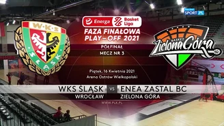 EBL. WKS Śląsk Wrocław - Enea Zastal BC Zielona Góra 75:80. Skrót meczu (POLSAT SPORT). Wideo