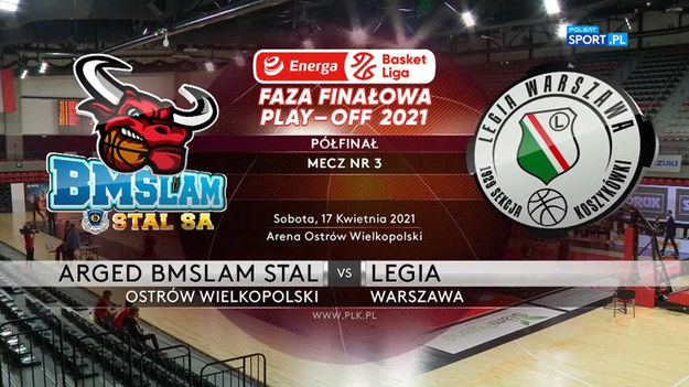 Koszykarze Stali Ostrów Wielkopolski awansowali do finału ekstraklasy. W trzecim półfinałowym spotkaniu pokonali Legię Warszawa 95:87 (37:12, 18:23, 17:27, 23:25) i w serii do trzech zwycięstw wygrali 3-0. Finałowym przeciwnikiem Stali będzie Zastal Zielona Góra.
