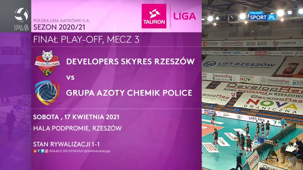 W trzecim meczu finału Tauron Ligi Developres SkyRes Rzeszów przegrał z Grupą Azoty Chemikiem Police 2:3. Siatkarki Chemika prowadzą 2-1 w rywalizacji do trzech zwycięstw, a spotkanie numer cztery zostanie rozegrane we wtorek 20 kwietnia w Policach.
