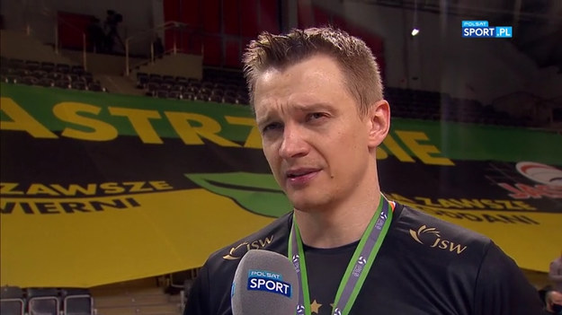 Rozmowa z Łukaszem Wiśniewskim po meczu Jastrzębski Węgiel - Grupa Azoty ZAKSA Kędzierzyn-Koźle (3:1).