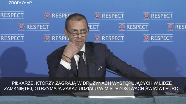 Szef UEFA Aleksander Czeferin zapowiedział, że piłkarze, którzy wezmą udział w planowanej przez czołowe kluby kontynentu Superlidze, będą wykluczeni m.in. z mistrzostw świata i Europy. Słoweniec potwierdził swój zdecydowany sprzeciw wobec pomysłu utworzenia nowych rozgrywek.
Źródło: AP