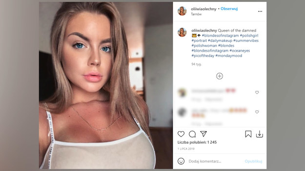 Oliwia Olechny to partnerka zawodnika Wisły Kraków, Jeana Carlosa Silvy. Dziewczyna kocha podróże, w mediach społecznościowych często udostępnia zdjęcia z dalekich krajów. Oliwia zdobywa coraz większą popularność, jej profil na Instagramie obserwuje już ponad 11 tys. użytkowników.
Oliwia Olechny w Maxmodels!