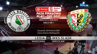 EBL. Legia Warszawa - Śląsk Wrocław 84:72. Skrót meczu (POLSAT SPORT). Wideo