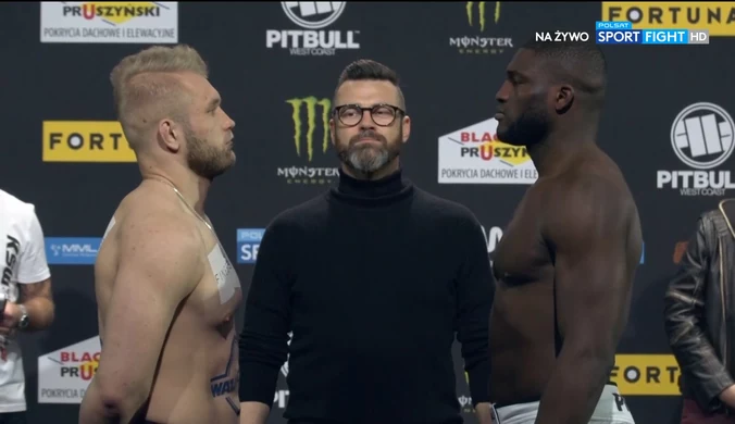 KSW 60. Izu Ugonoh vs Marek Samociuk. Oficjalna ceremonia ważenia (POLSAT SPORT). Wideo