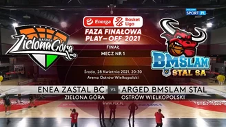 EBL 1. mecz finałowy. Enea Zastal BC Zielona Góra - Arged BMSlam Stal Ostrów Wielkopolski 89:75 - skrót (POLSAT SPORT). WIDEO