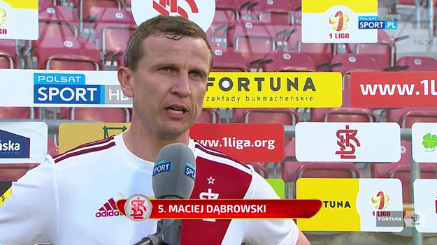 Rozmowa z Maciejem Dąbrowskim po meczu ŁKS Łódź - Radomiak Radom (1:1).