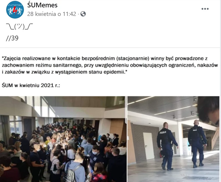 Zdjęcia opublikowane przez studentów