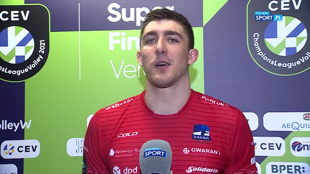 Rozmowa z Łukaszem Kaczmarkiem po meczu Grupa Azoty ZAKSA Kędzierzyn-Koźle - Itas Trentino (3:1). Polska drużyna wygrała Ligę Mistrzów, a atakujący zdobył decydujący punkt kapitalną zagrywką.