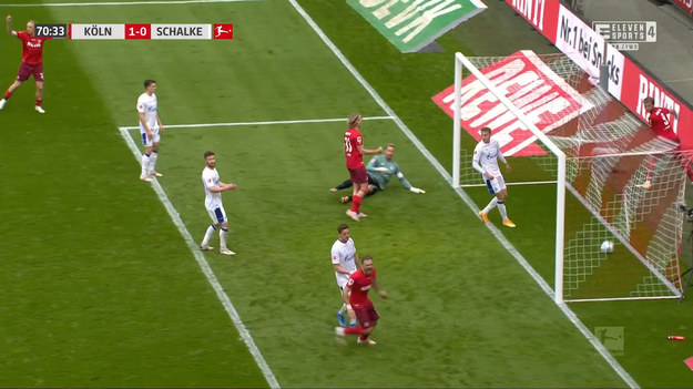 FC Koeln - Schalke 04 w 34. kolejce Bundesligi. Ekipa Schalke porażką pożegnała się z rozgrywkami Bundesligi. Przyjezdni przegrali 0-1.