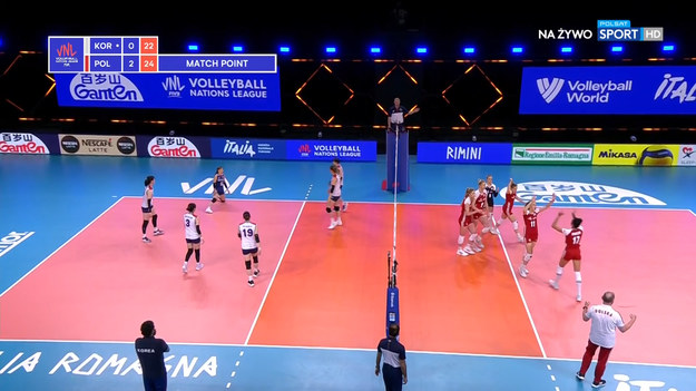 Polskie siatkarki wygrały drugi mecz w turnieju Ligi Narodów w Rimini. Pewnie, bo 3-0 pokonały reprezentację Korei Południowej. Oto piłka meczowa.