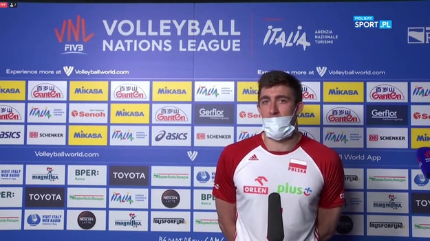 Rozmowa z Łukaszem Kaczmarkiem po meczu Polska - Australia (3:0) w Lidze Narodów.