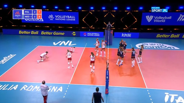 Polskie siatkarki przegrały w Rimini z Holandią 2:3 (25:21, 23:25, 25:22, 21:25, 9:15) w meczu 8. kolejki Ligi Narodów. To piąta porażka w turnieju drużyny trenera Jacka Nawrockiego, która we wtorek zmierzy się Japonią.