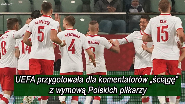 By ułatwić komentatorom wymowę Polskich piłkarzy, UEFA przygotowała dla nich specjalną "ściągę". Zobacz czy potrafisz odczytać nazwiska naszych zawodników.
