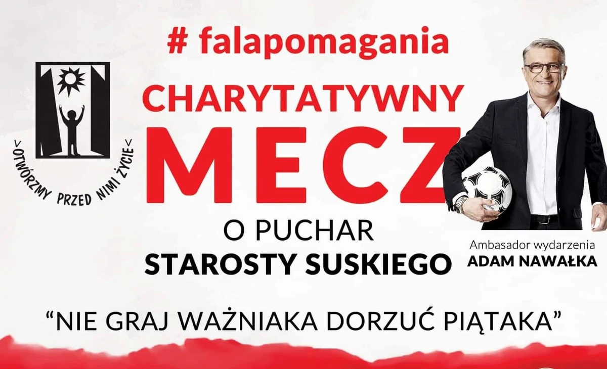12 czerwca w Centrum Rekreacji i Sportu w Stryszawie (powiat suski, Małopolska) rusza kolejna odsłona zbiórki funduszy na rzecz rozbudowy ośrodka dla dzieci niepełnosprawnych z OREW w Tarnawie Górnej. Głównym elementem wydarzenia będzie mecz charytatywny o Puchar Starosty Suskiego. Przedstawiciele lokalnych firm pod przewodnictwem piłkarskich gwiazd staną do sportowej rywalizacji.  