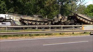 Pożar czołgów na autostradzie A6. Słychać było wybuchy