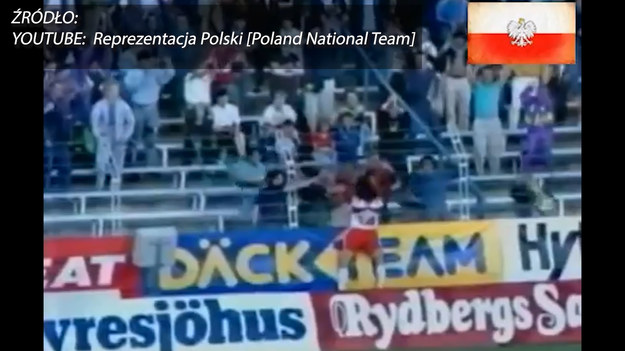 Gol Mirosława Trzeciaka w meczu Polska - Szwecja (2-0) z 1991 roku.