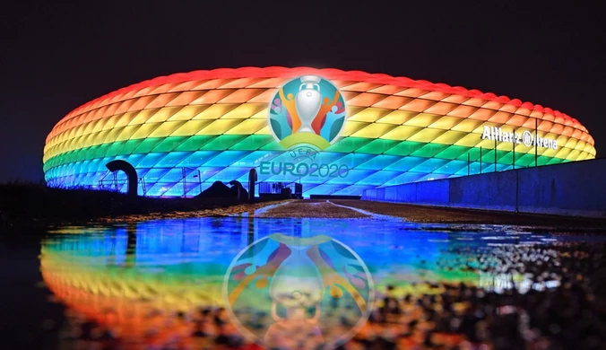 Euro 2020. Kontrowersje dotyczące podświetlenia Allianz Areny