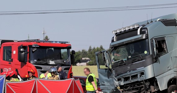Pięć osób, w tym troje dzieci, zginęło w wypadku samochodowym w Elżbietowie w powiecie sochaczewskim na Mazowszu. Samochód osobowy zderzył się tam z ciężarówką. 