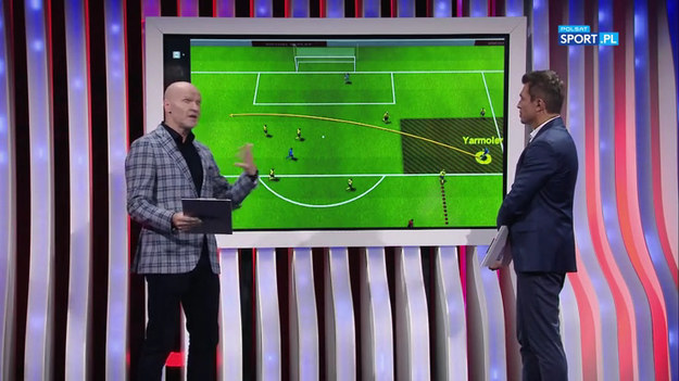 Ekspert Polsatu Sport Tomasz Łapiński w programie "Cafe Euro" dokonał analizy wtorkowego meczu 1/8 finału Euro 2020 Szwecja - Ukraina, zakończonego zwycięstwem zespołu Andrija Szewczenki 2:1 po golu Artema Dowbyka w doliczonym do dogrywki czasie.