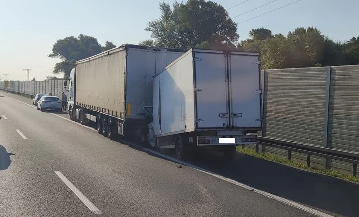 Do groźnego wypadku doszło na autostradzie A4 w Węgrzcach Wielkich między węzłami Kraków Bieżanów i Niepołomice w Małopolsce. W zderzeniu dostawczego busa i ciężarówki ucierpiała jedna osoba.