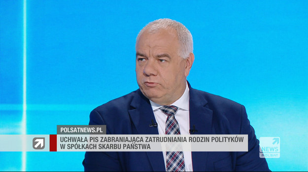 Jak zaznaczył Jacek Sasin w programie "Gość Wydarzeń", nie powstanie lista członków rodzin polityków PiS zatrudnionych w spółkach Skarbu Państwa. - Nie zamierzam powoływać żadnego biura badań genologicznych w Ministerstwie Aktywów Państwowych - żartował. 