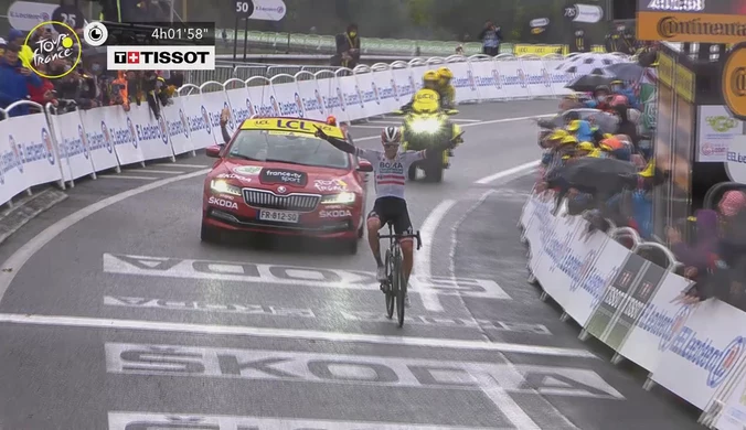 Tour de France.  Konrad wygrywa 16. etap. Liderem pozostaje Pogaczar. Wideo