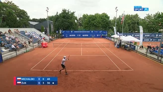 Mistrzostwa Polski w tenisie: Daniel Michalski - Kacper Żuk. Skrót meczu