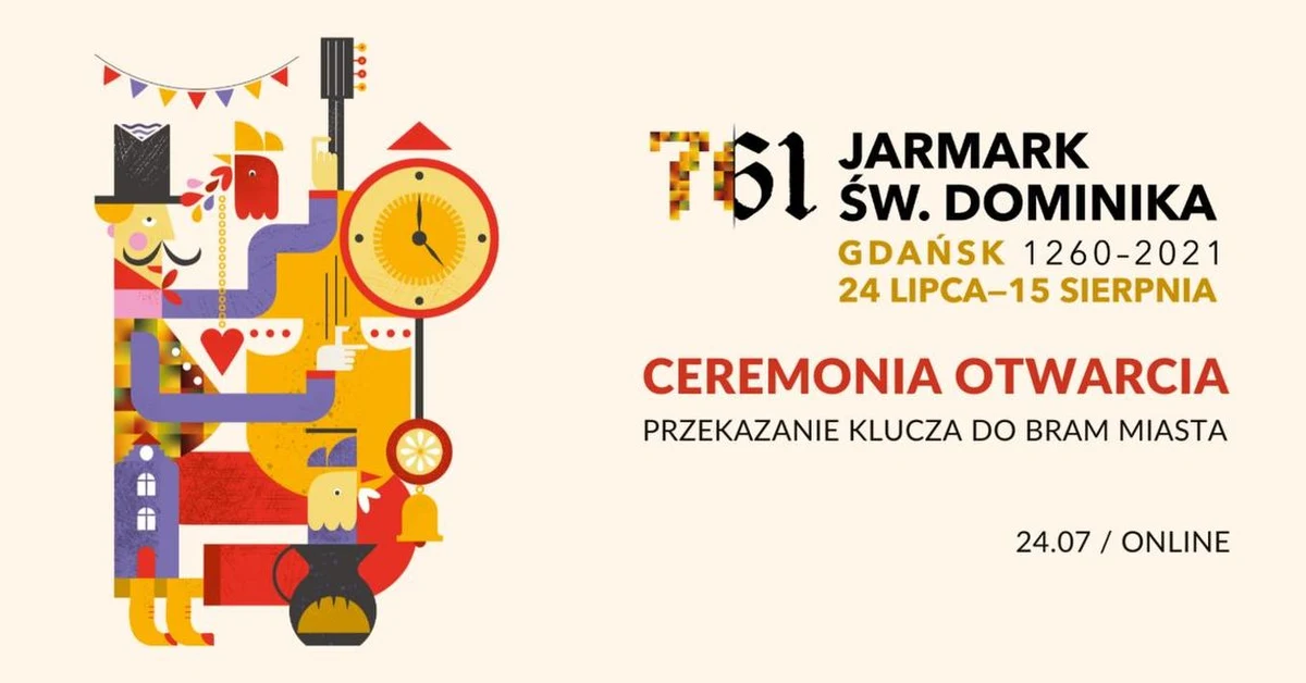 Niezmiennie w wakacje, niezmiennie przez 3 tygodnie, w samym sercu Gdańska odbędzie się jedna z najpopularniejszych i najstarszych imprez plenerowych o charakterze handlowo-rozrywkowym - z 761-letnią tradycją. Jarmark świętego Dominika rozpocznie się w Gdańsku w sobotę 24 lipca i potrwa do 15 sierpnia. 