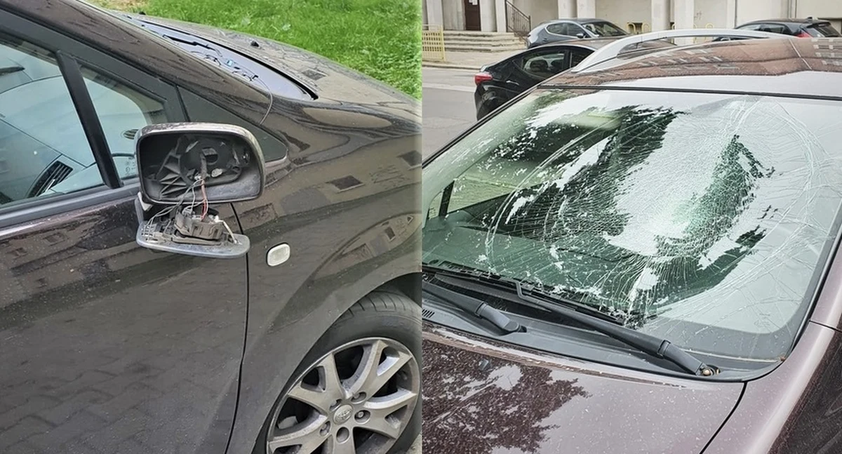 ​Półnagi i agresywny 28-latek zdewastował samochód we Wrocławiu. Był przekonany, że to auto partnera jego byłej dziewczyny. Okazało się, że mężczyzna się pomylił.