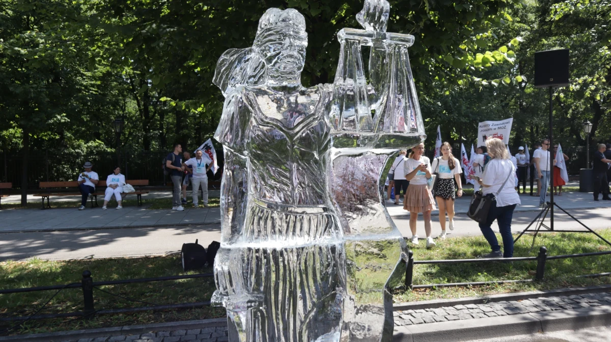Pracownicy sądów i prokuratury protestowali przed gmachem Kancelarii Prezesa Rady Ministrów przeciwko rządowym planom wstrzymania podwyżek w budżetówce. "Stop zamrażaniu płac; nie zamrażajcie nam pensji" - apelowali urzędnicy.