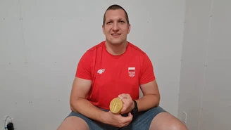 Tokio 2020. Wojciech Nowicki po zdobyciu złotego medalu olimpijskiego. Wideo