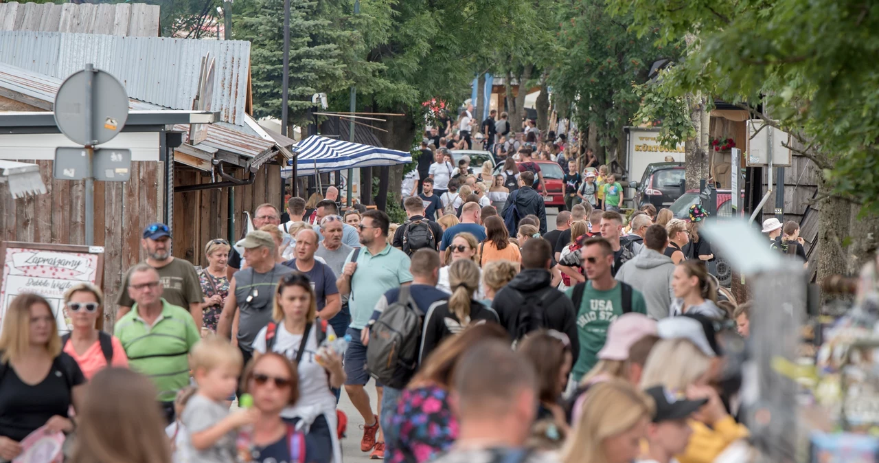 Tłumy turystów na Gubałówce