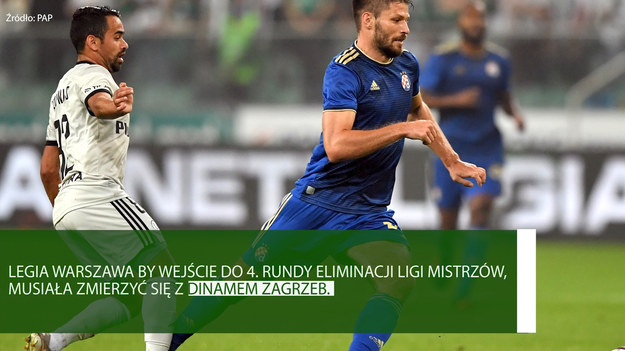 Legia nie zdołała odrobić jednobramkowej straty z pierwszej połowy. Dinamo wygrało w Warszawie 1-0 i awansowało do kolejnej rundy el. Ligi Mistrzów. 