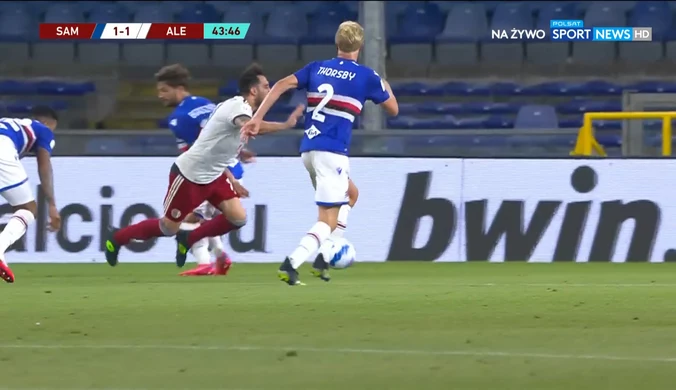 Bartosz Bereszyński prokuruje rzut karny (POLSAT SPORT) Wideo