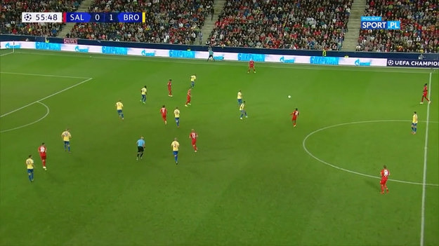 FC Salzburg - Broendby 2:1 (0:1)
Bramki: Adeyemi 57, Aaronson 90 - Uhre 4