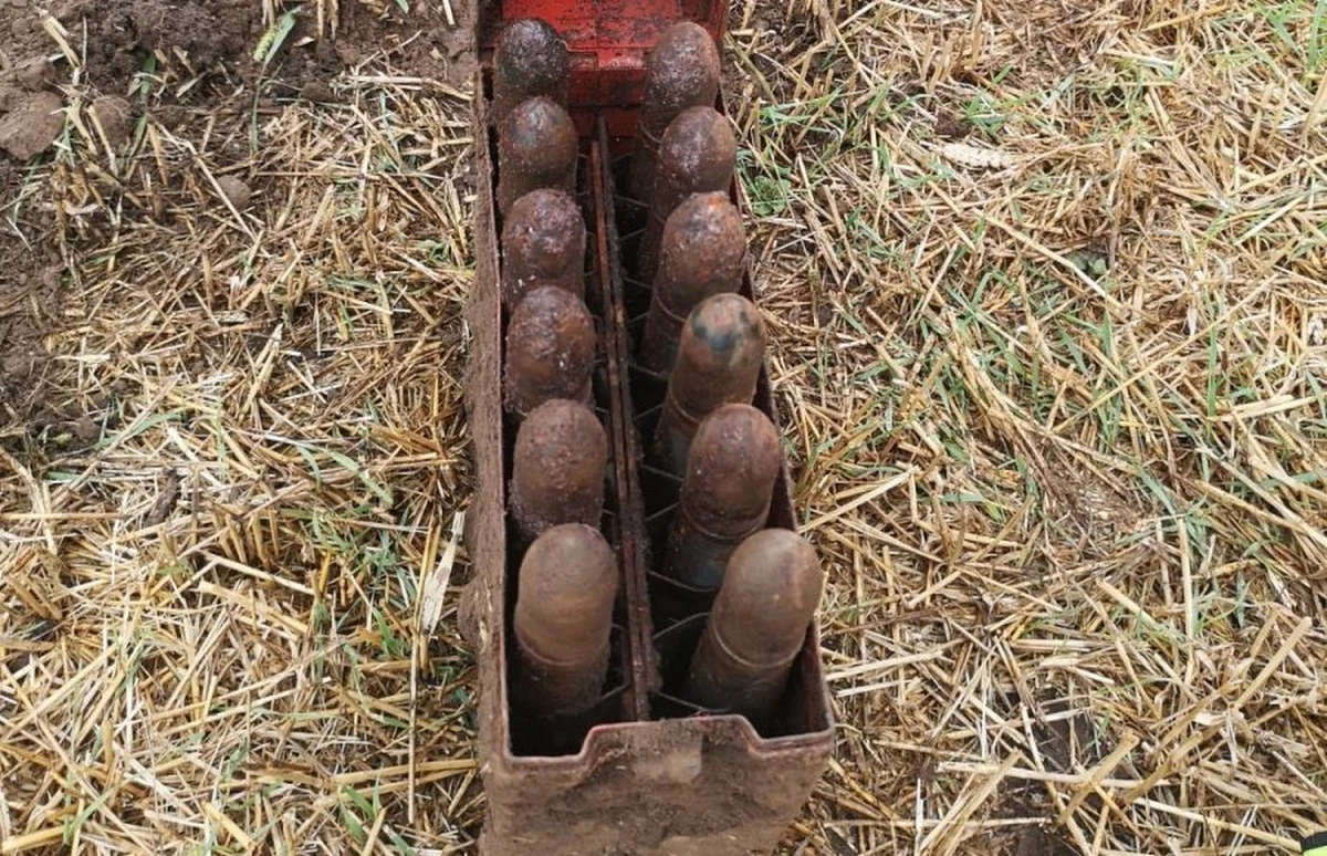 12 pocisków artyleryjskich, pochodzących prawdopodobnie z II wojny światowej, wykopał mieszkaniec Bolestraszyc (Podkarpackie) podczas wykonywanych prac na swoim polu w Buszkowiczkach. Pociski zostały już usunięte przez saperów.