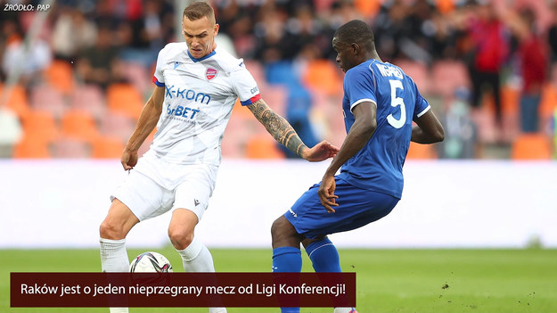 Raków Częstochowa cztery kolejne mecze eliminacji Ligi Konferencji po 90 minutach gry kończył wynikiem 0-0. Po pierwszej połowie meczu Raków - Gent również było 0-0 i częstochowianie musieli to uznać za dobry wynik. Ale... nie uznali. Andrzej Niewulis w 64. minucie po rzucie rożnym strzelił gola i Raków pokonał Gent 1-0! Raków jest o jeden nieprzegrany mecz od Ligi Konferencji! "Wystarczy", że rewanżu w Gandawie nie straci gola - tak jak w pięciu poprzednich meczach.
