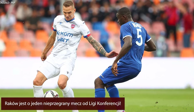 Raków - Gent. Wspaniały wynik, Liga Konferencji blisko! Wideo