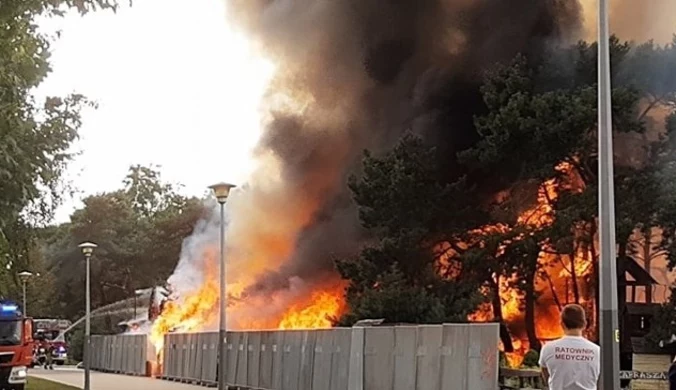Gdańsk: Pożar na drodze do mola