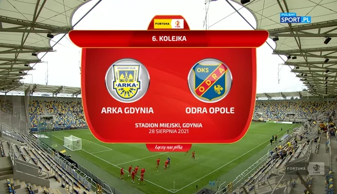Fortuna 1 Liga. Arka Gdynia - Odra Opole 3:0. Skrót meczu (POLSAT SPORT). Wideo