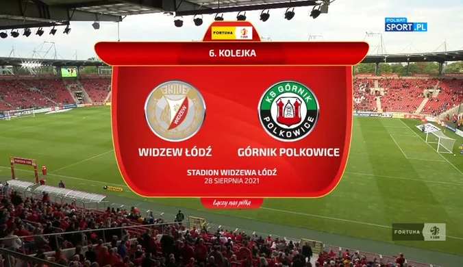 Fortuna 1 Liga. Widzew Łódź - Górnik Polkowice 4:2. Skrót meczu (POLSAT NEWS). Wideo