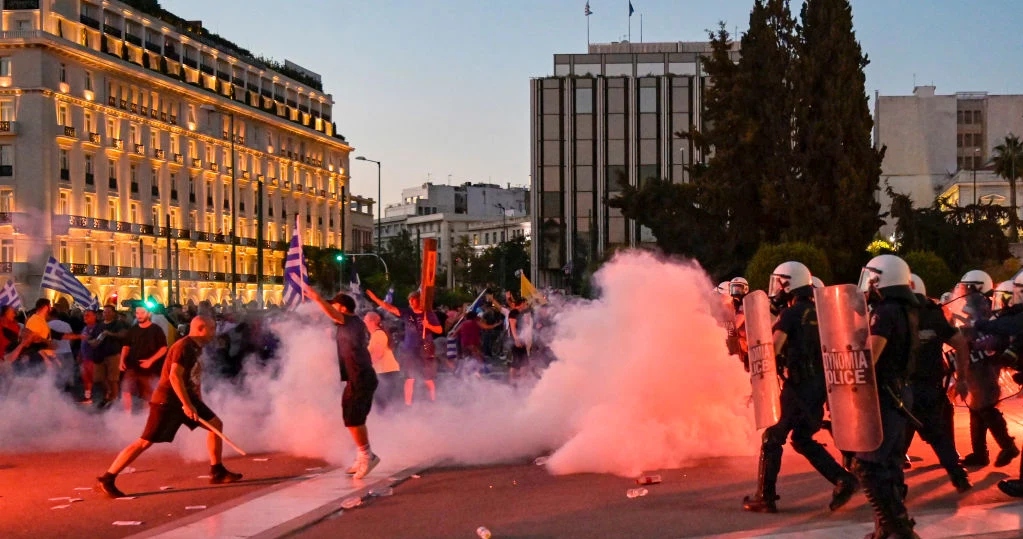 Starcia z policją w Atenach