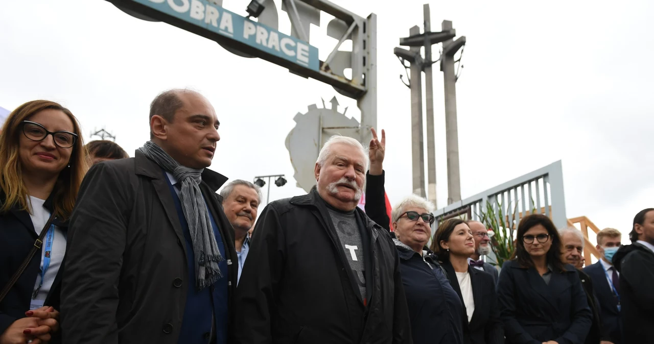 Lech Wałęsa podczas obchodów 41. rocznicy podpisania porozumień sierpniowych