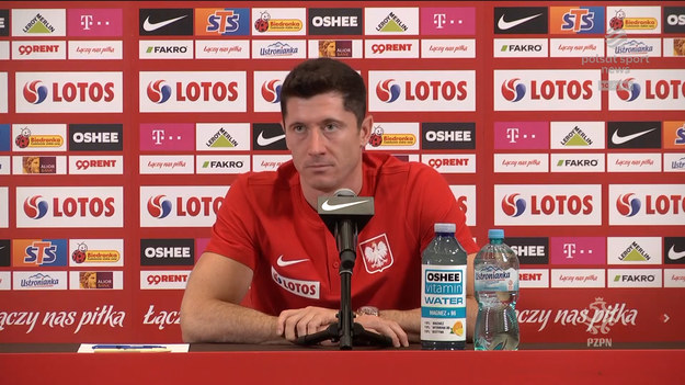 Robert Lewandowski na konferencji prasowej przed meczami z Albanią, San Marino i Anglią. 31.08.2021r. 