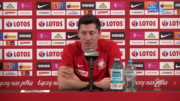 Robert Lewandowski na konferencji prasowej przed meczami z Albanią, San Marino i Anglią. 31.08.2021r. 